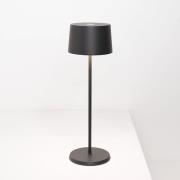 Zafferano Olivia batteri bordslampa IP65 mörkgrå