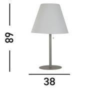 Searchlight Venice I LED-bordslampa med solcellslampor, IP44, vit/silv...