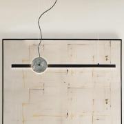 Viokef LED-hänglampa Anais, svart/grön, längd 100 cm, konststen