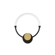 Viokef LED-vägglampa Briana, svart/guldfärgad, bredd 30 cm