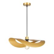 Viokef Pendellampa Mas, guldfärgad, Ø 50 cm, metall