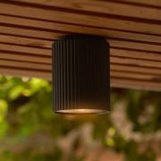 Nordlux Taklampa Kyklop Ripple, svart, aluminium, GU10
