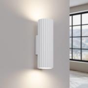 SOLLUX LIGHTING Carbon vägglampa, vit, höjd 20 cm, aluminium, 2 lampor...