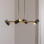 Lucea Hänglampa Lume svart/guld antik längd 66 cm 4 lampor metall