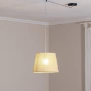 EMIBIG LIGHTING Ascot pendellampa, beige, Ø 38 cm, tyg, decentralisera...