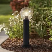 Lindby sockellampa Dangan, klar, höjd 60 cm, glas, metall