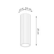 SOLLUX LIGHTING Carbon taklampa, guldfärgad, höjd 20 cm, aluminium