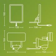 Philips LED-solcellslampa Tylus, svart 3 000 K sensor