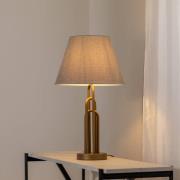 Avonni Bordslampa Lazar, grå/antik guld, höjd 65 cm, textil/metall