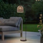 Lindby utomhus golvlampa Taryn, brun, plast, IP44 172cm