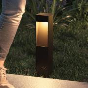 Calex LED-sockellampa Terni, svart aluminium, IP65