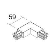 Ivela L-koppling SQUARE 48 V, svart, skyddsledare vänster