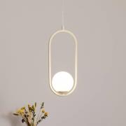 ALDEX Hänglampa Dione, opal/kräm, 1 lampor