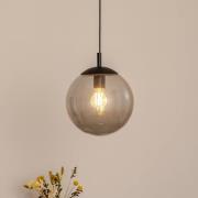 TK Lighting Esme hänglampa, Ø 25 cm, rökgrå, glas, kupa, E27