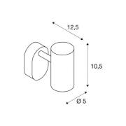 SLV LED-väggspotlight Noblo, dimbar till varmt, svart, 13  cm