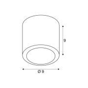 SLV LED-taklampa Oculus, bronsfärgad, 9 cm dimbar till varmt