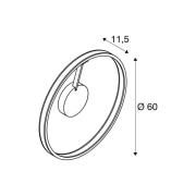 SLV LED-taklampa One, Ø 60 cm, mässingsfärgad metall CCT