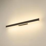 SLV LED-badrumsvägglampa One Linear, 70 cm, svart, CCT