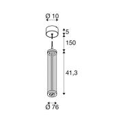 SLV LED-pendellampa Quimera, bronsfärgad, Ø 8 cm, CCT