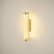 SLV LED-vägglampa Quimera, mässingsfärgad, höjd 41 cm, CCT