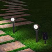 Näve LED-markspettspotlight NOMI, svart, 6-pack, IP44