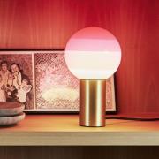 MARSET bordslampa Dipping Light, höjd 22 cm, rosa/mässing
