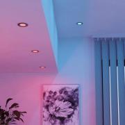 EGLO connect LED-inbyggnadslampa Fueva 6-Z, grå, 3-pack