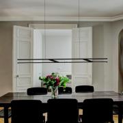 OLIGO LED-hänglampa Linto FIX, svart, metall, 927, dimbar