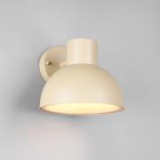 Trio Lighting Utomhusvägglampa Elbe, sandbeige, tryckt gjuten aluminiu...