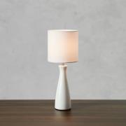 Markslöjd bordslampa Birillo, vit, textil/keramik, E14