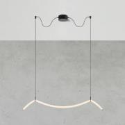 Markslöjd LED-hänglampa Melt, svart/vit, 112 cm lång