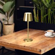 FH Lighting LED-bordslampa Roxi, mässingsfärgad, metall, IP54 Dimmer