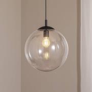 TK Lighting Hänglampa Esme, Ø 35 cm, transparent, glas, klot, E27
