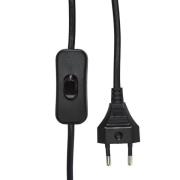 PR Home Bordslampa Leya, svart/vit, 54 cm, metall/tyg