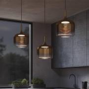 Maytoni LED-hänglampa Spirito, guld, glas/metall, Ø 26 cm