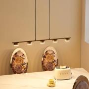 Lindby pendellampa Kaylou, 5 lampor, bronsfärgad, aluminium