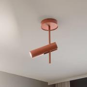 SIGMA Takspotlight Leda 1, tegelröd, 1 lampa, höjd 34 cm