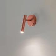 SIGMA Vägglampa Sopel, tegelröd, 1 lampa, stål, höjd 15 cm