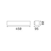 Ideallux Ideal Lux utomhusvägglampa Andromeda, kaffe, bredd 45 cm E27