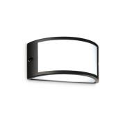 Ideallux Ideal Lux utomhusvägglampa Rex 1, svart, aluminium, IP44, E27