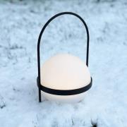 Dyberg Larsen LED-solcellslampa Summer, vit/svart Höjd 26 cm