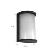 Lindby LED-utomhusvägglampa Calvik, svart, räfflad, IP44