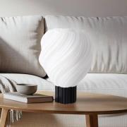 Lindby bordslampa Nuvia, höjd 39,1 cm, vit, 3D-tryck