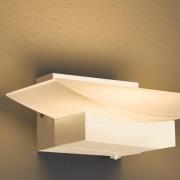 FISCHER & HONSEL LED-vägglampa Bowl TW, CCT bredd 20 cm, sandfärgad