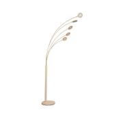 FISCHER & HONSEL LED-golvlampa Dent, sandfärgad Höjd 225 cm, CCT, 5 la...