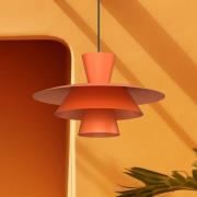 Luminex Hänglampa Plato, orange, metall, Ø 38 cm, E27