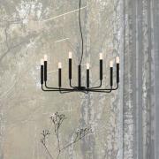 Nowodvorski Lighting Ljuskrona ORTO, svart, metall, Ø 73 cm, 8 lampor