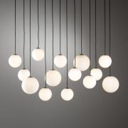 Nowodvorski Lighting Hänglampa SNOWBALL, opalglas/svart, 100 x 34 cm, ...