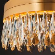 Brilliant LED-taklampa Celestia, Ø 40 cm, mässingsfärgad, kristall