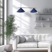 Eko-Light Capital hänglampa, blå, 2 lampor, Ø 46 cm, GX53